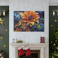 Psychedelic Yellow Flower - Large Wall Art