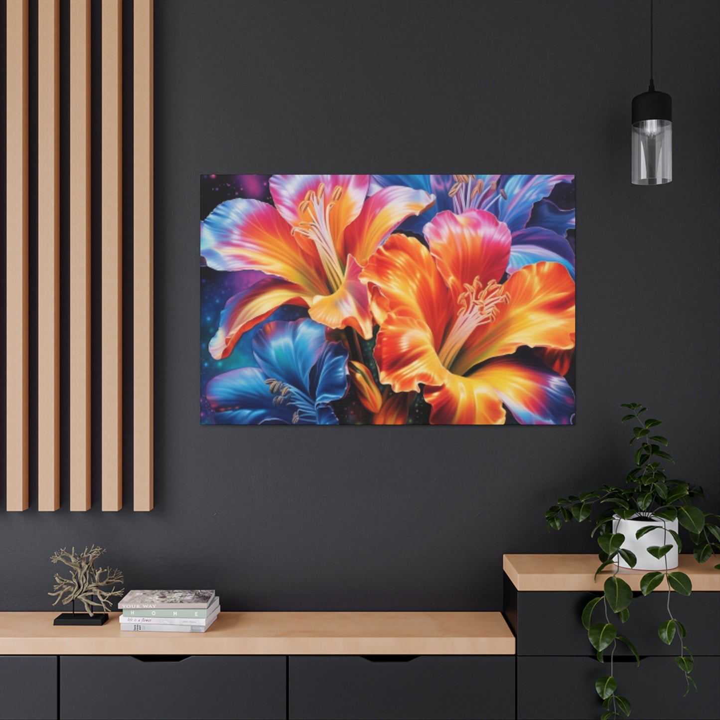 Super Psychedelic, Glowing Hibiscus  - Large Wall Art