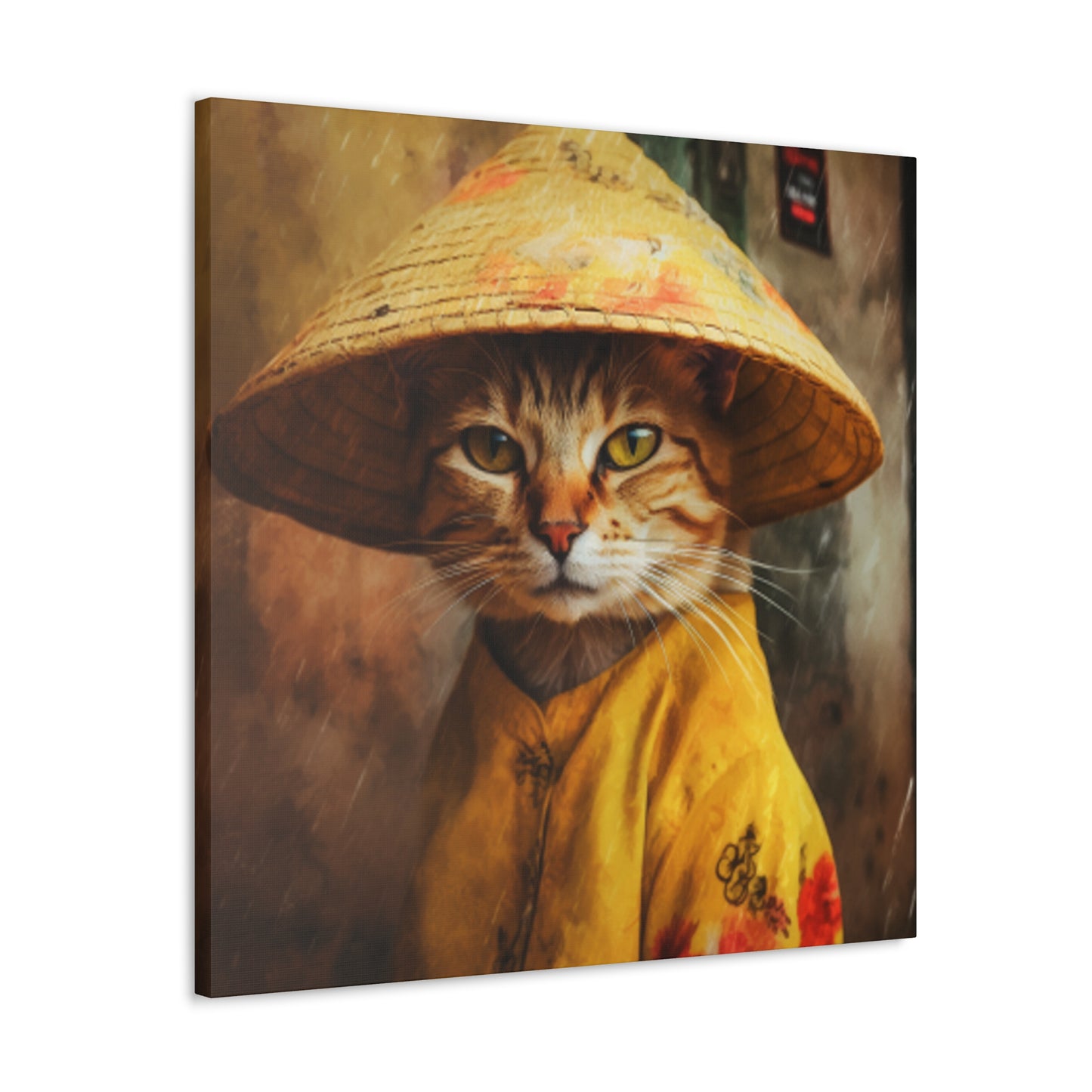 Pretty Kitty In A Conical Hat- Large Wall Art