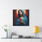 The Virgin Mary With Roses And Golden Glow- Large Wall Art