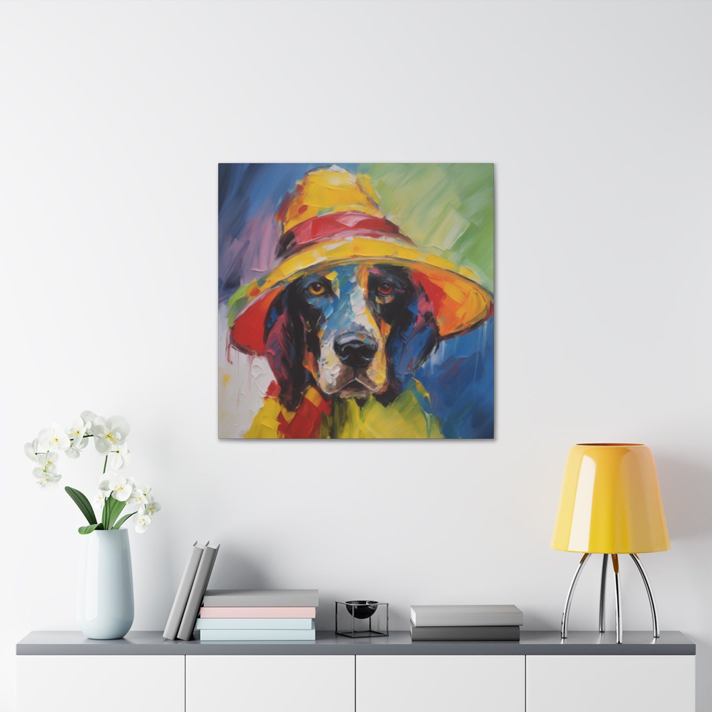 Good Boy, Coonhound Ready For The Rain- Large Wall Art