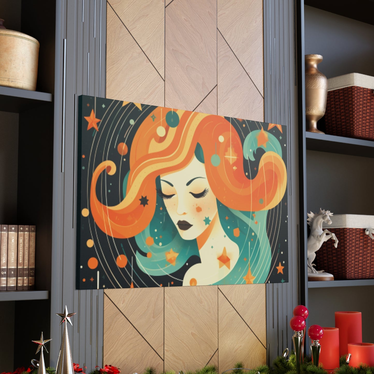 Lofi, Astrology,  Dreaming Of  Dreaming Aquarius - Large Wall Art