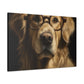 Educated Retriever With Glasses And Bow Tie- Large Wall Art