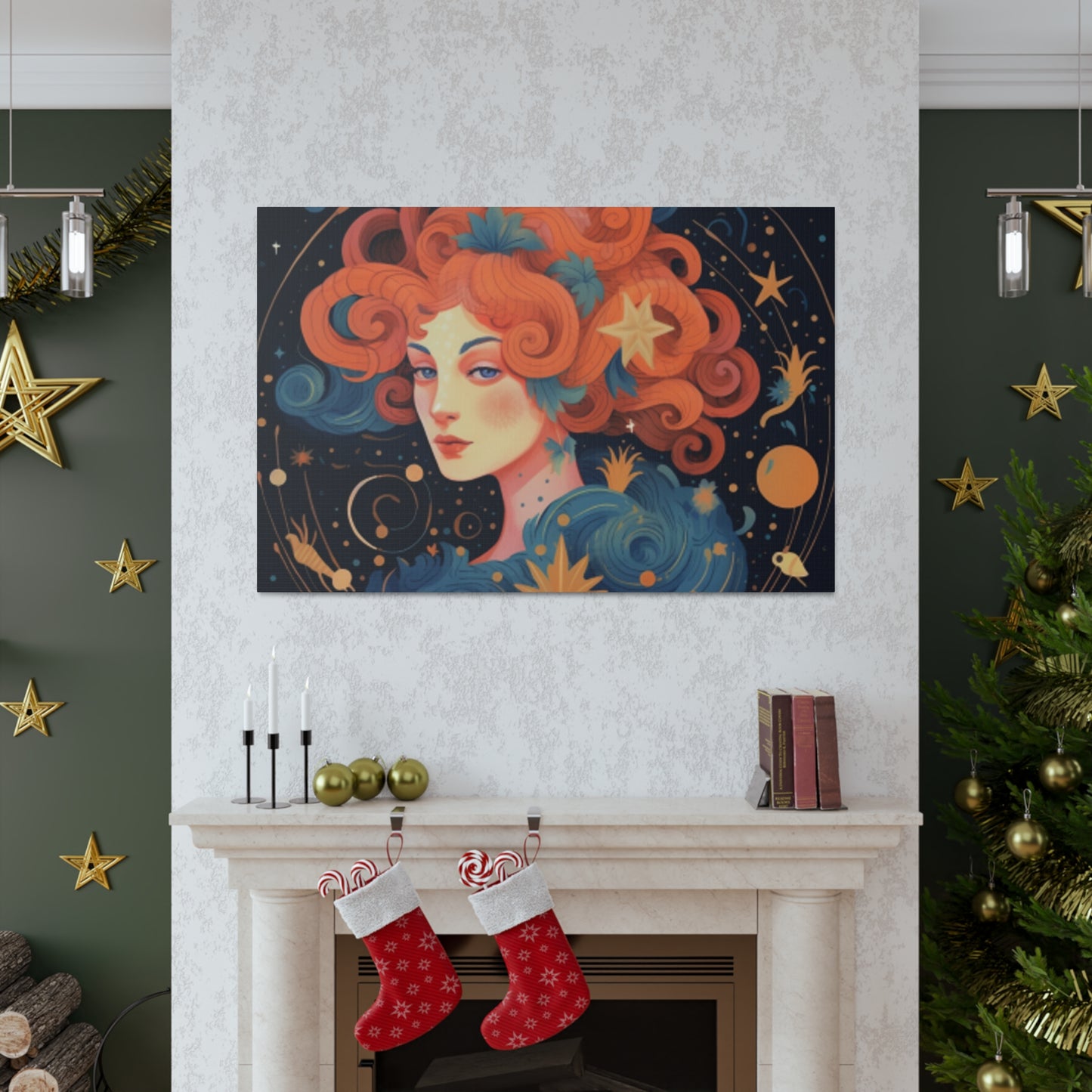 Lofi, Astronomy, Aquarius In The Stars  - Large Wall Art