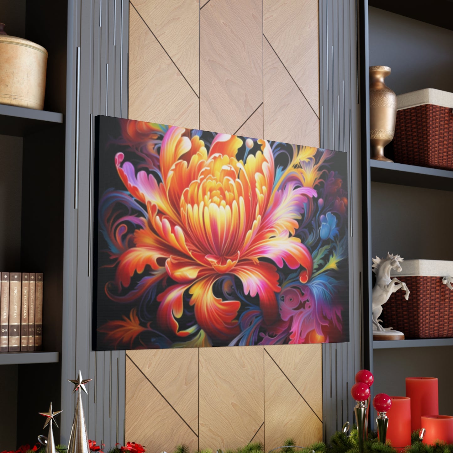 Totally Groovy Glowing Flower - Large Wall Art