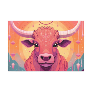 Happy Taurus Lofi Style- Large Wall Art