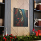 Peaceful Mother Mary And Red Roses- Large Wall Art