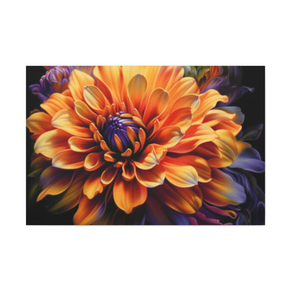 Glowing Dahlia In Bloom - Large Wall Art