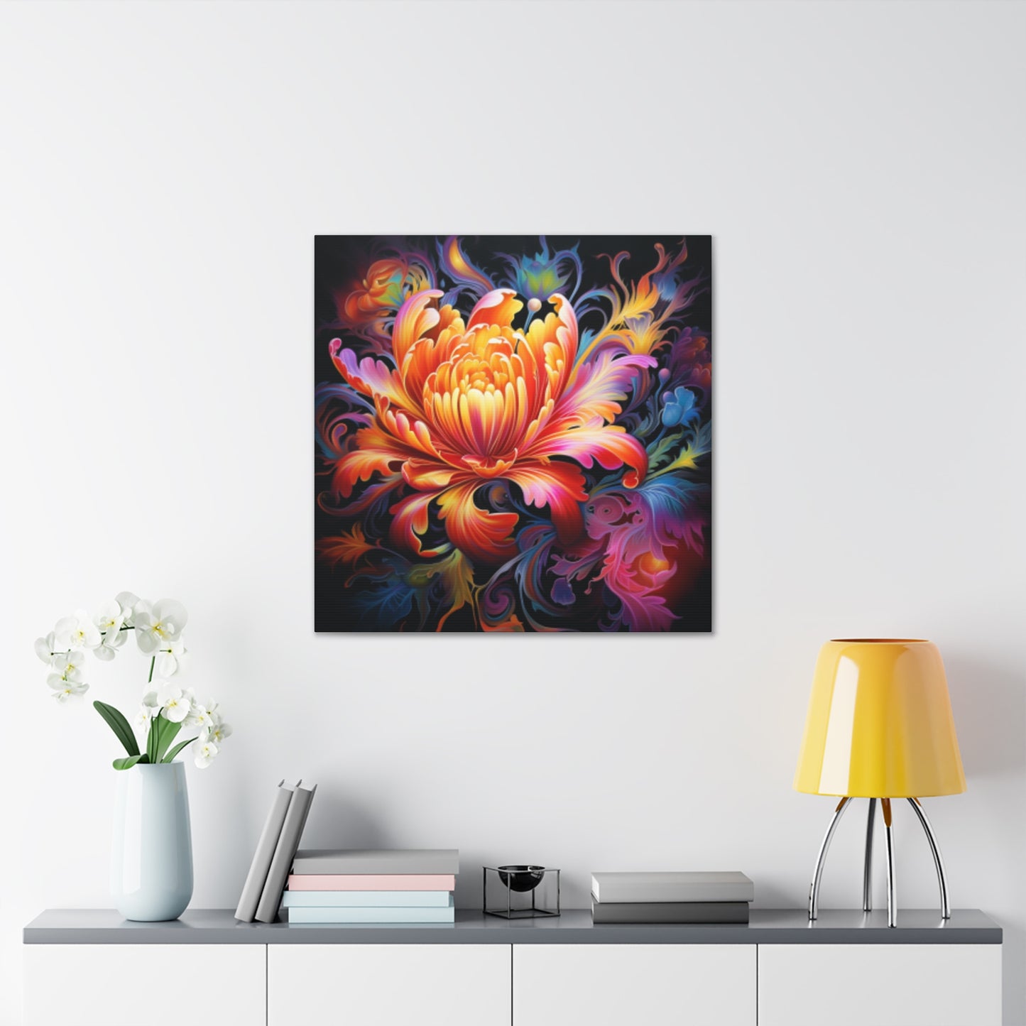 Totally Groovy Glowing Flower - Large Wall Art