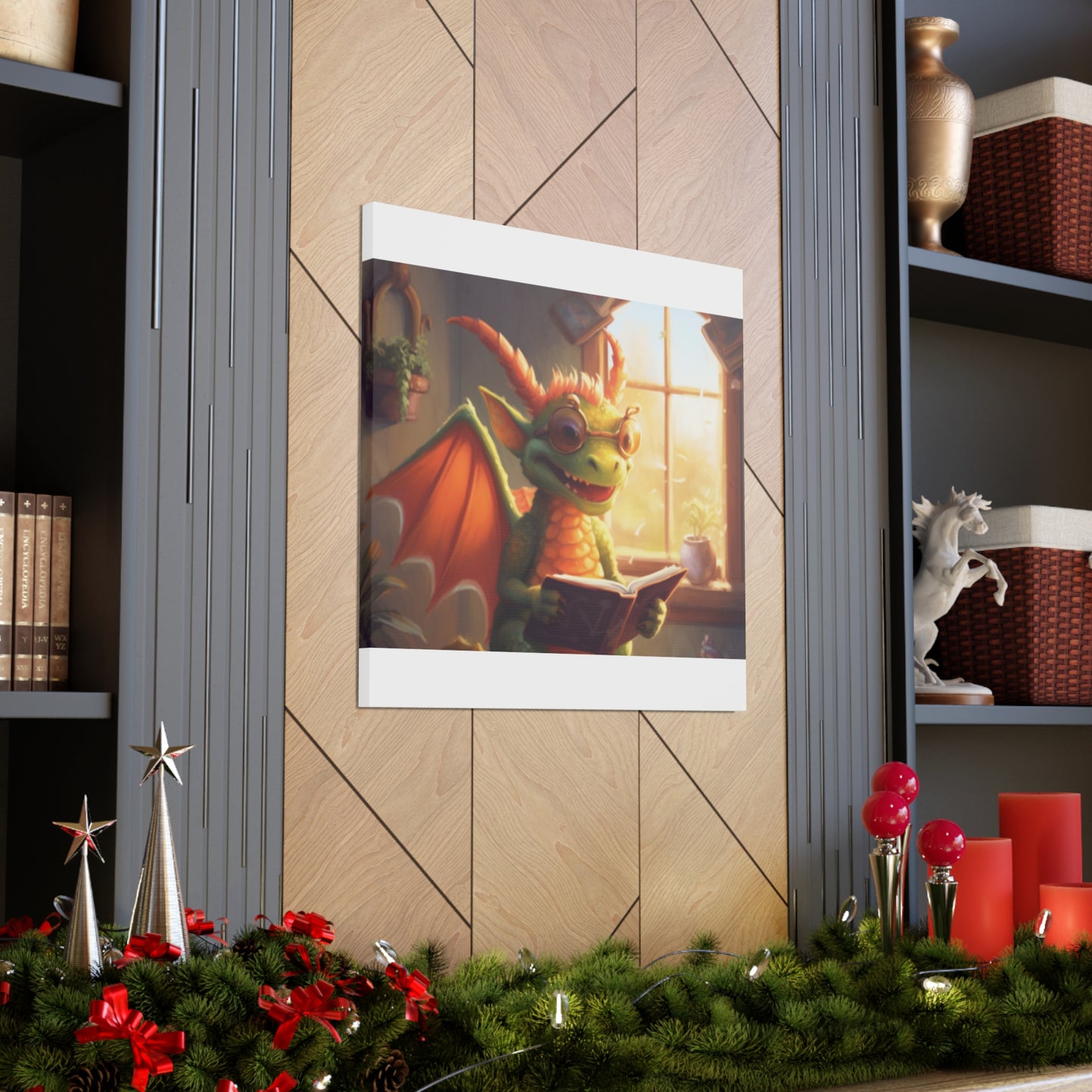 Dragon Reading In The Sunlight- Large Wall Art