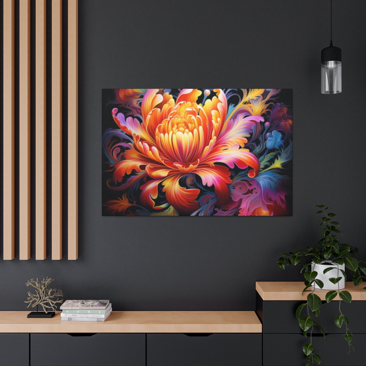 Totally Groovy Glowing Flower - Large Wall Art