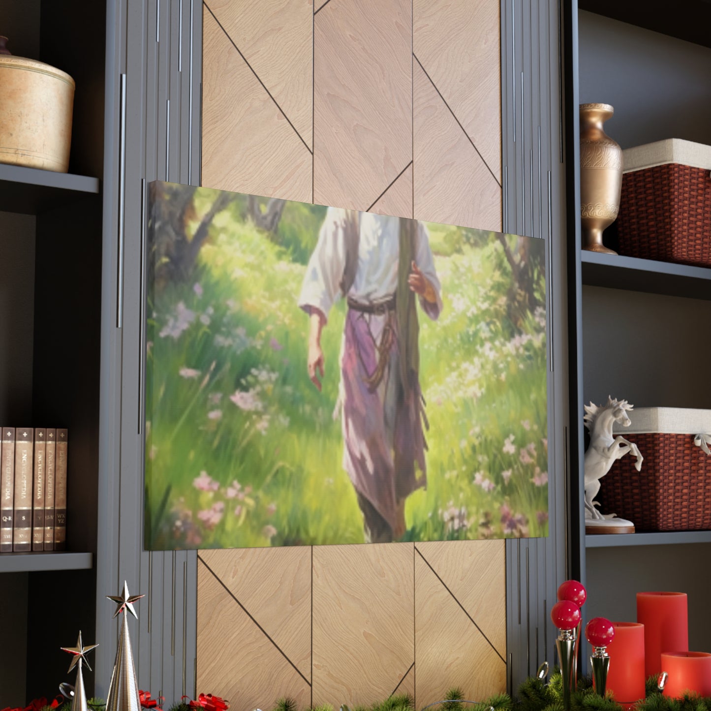 A Beautiful Day For A Peaceful Walk With Jesus - Large Wall Art