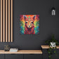 Rainbow Colored Drama Llama - Large Wall Art