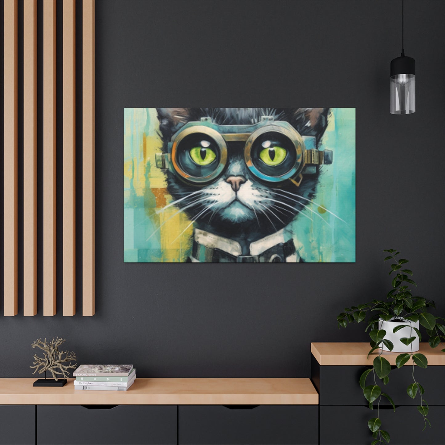 Fancy Cat ,steampunk Style - Large Wall Art