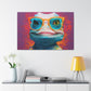 Lizard Lady With Purple Background - Large Wall Art