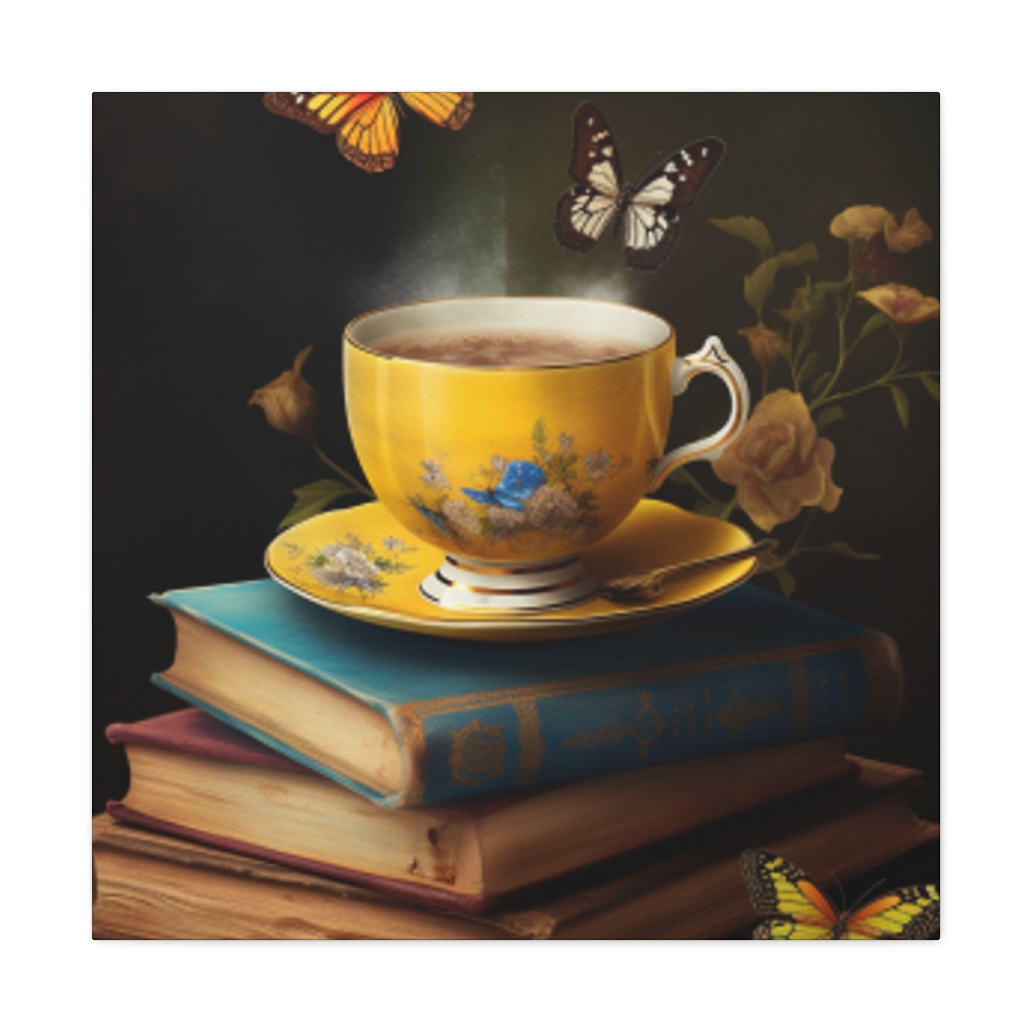 Butterfly Tea Time- Large Wall Art