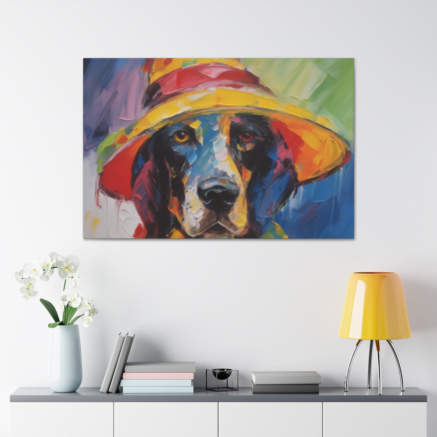 Good Boy, Coonhound Ready For The Rain- Large Wall Art