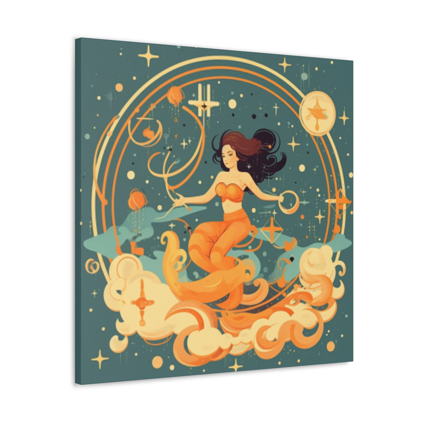 Lofi, Astrology,  Dreaming Of Aquarius (1)- Large Wall Art