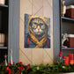 Bundled Up Tabby Cat With Glasses - Large Wall Art