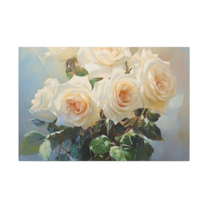 Long Stem White Roses- Large Wall Art