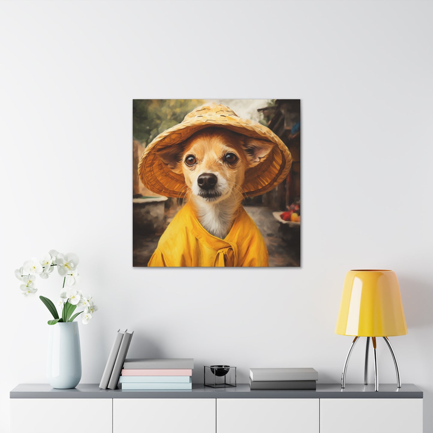 Chihuahua In A Conical Hat - Large Wall Art