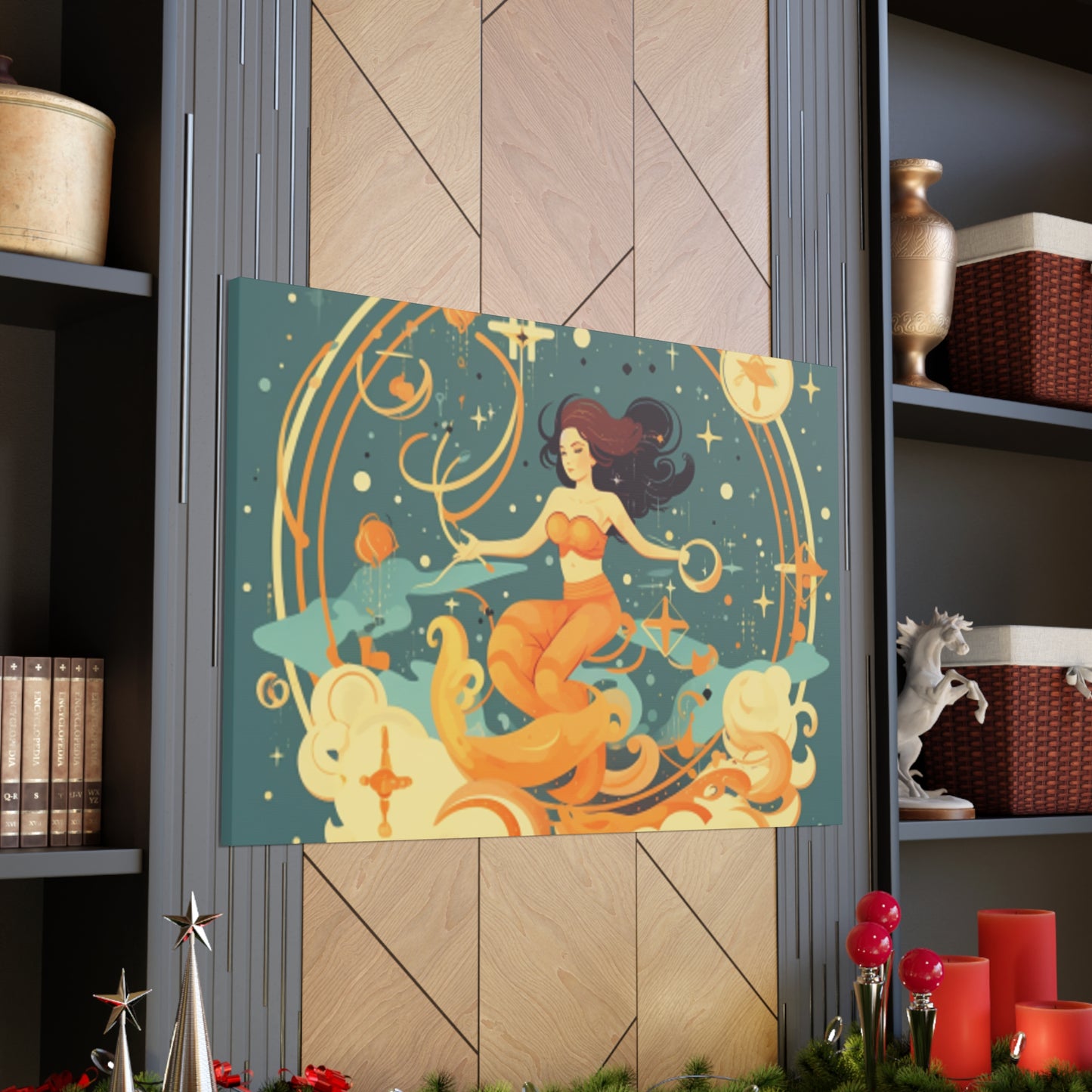 Lofi, Astrology,  Dreaming Of Aquarius (1)- Large Wall Art