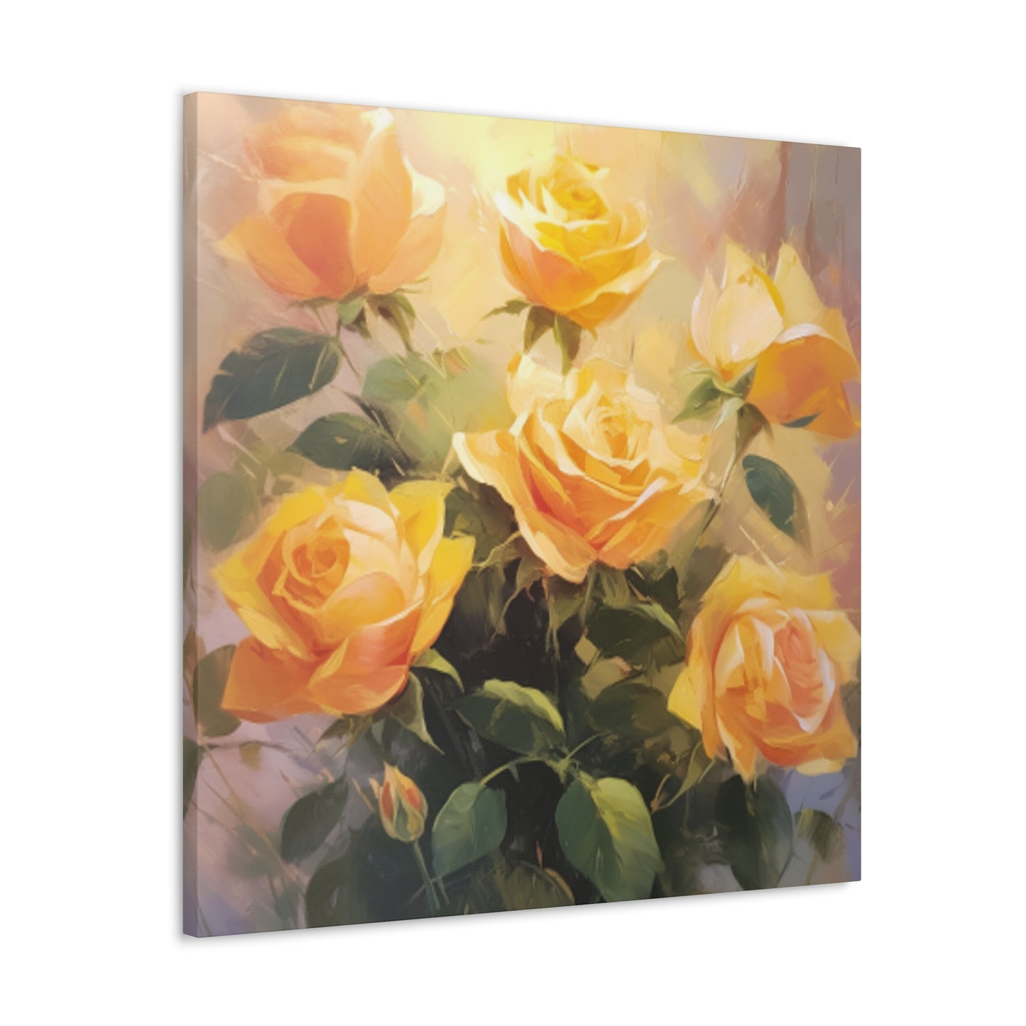 Beautiful Bouquet Of Blooming Yellow Roses- Large Wall Art