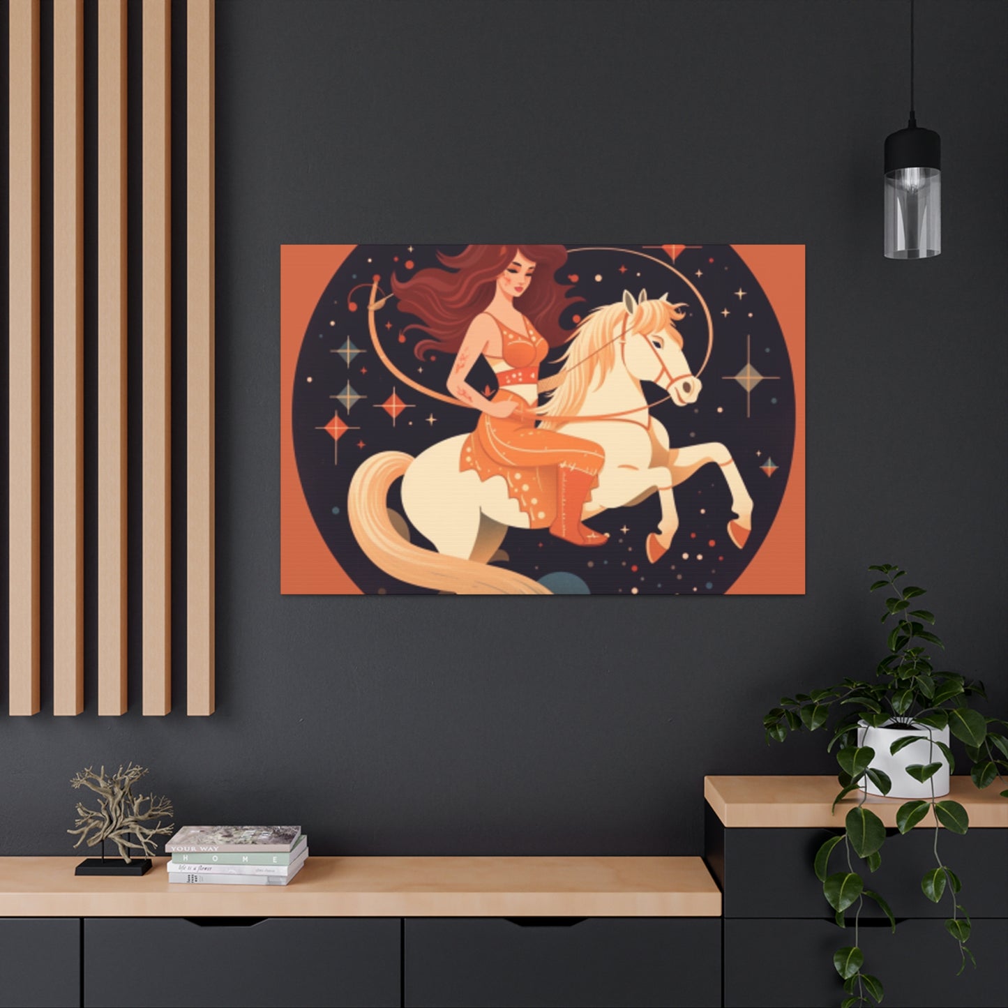 Lofi Girl On A Pony - Large Wall Art