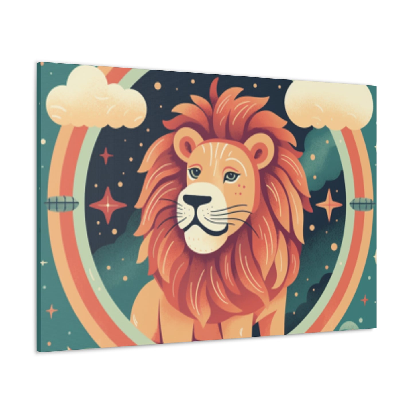 Super Adorbs, Lofi Leo And Clouds- Large Wall Art