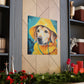 Golden Retriever Ready For The Rain - Large Wall Art