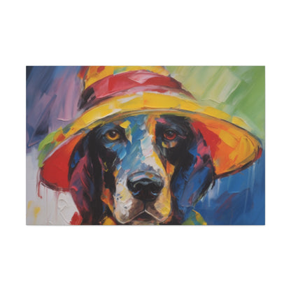 Good Boy, Coonhound Ready For The Rain- Large Wall Art