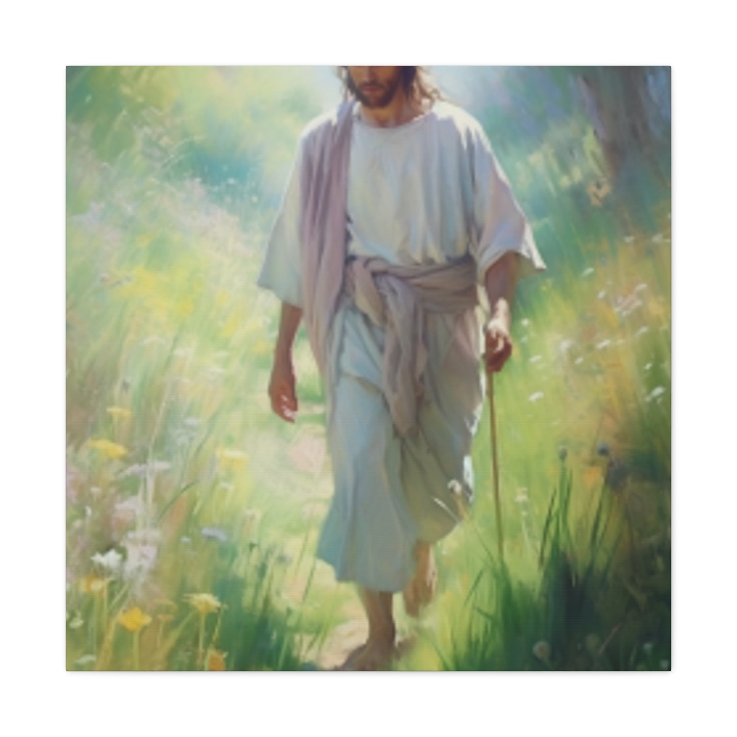 Jesus On A Peaceful Walk- Large Wall Art