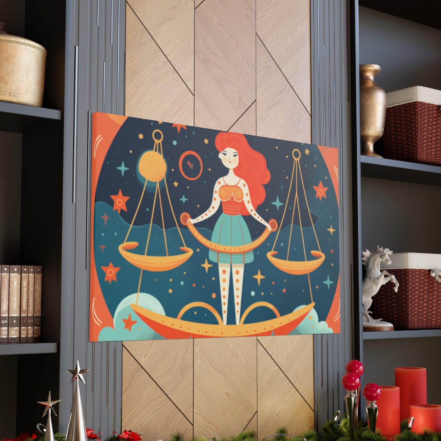 Lofi Libra On A Mission In The Stars- Large Wall Art