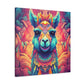 Colorful Llama With Beautiful Eyes- Large Wall Art