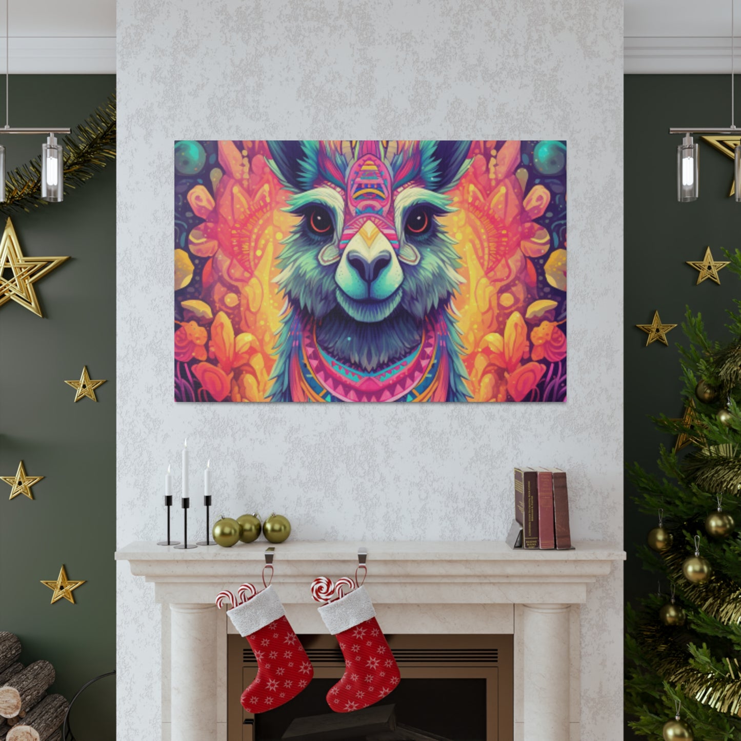 Sweet, Psychedelic, Llama - Large Wall Art