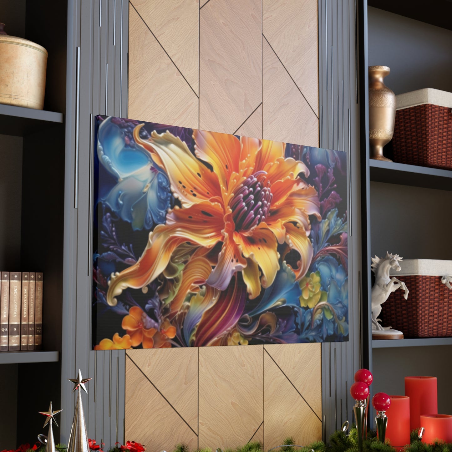 Psychedelic Yellow Flower - Large Wall Art