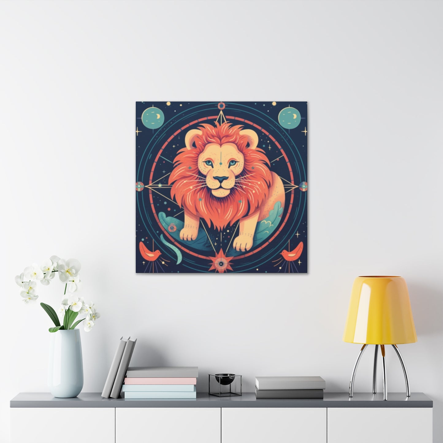 Lofi Leo On The Rise - Large Wall Art