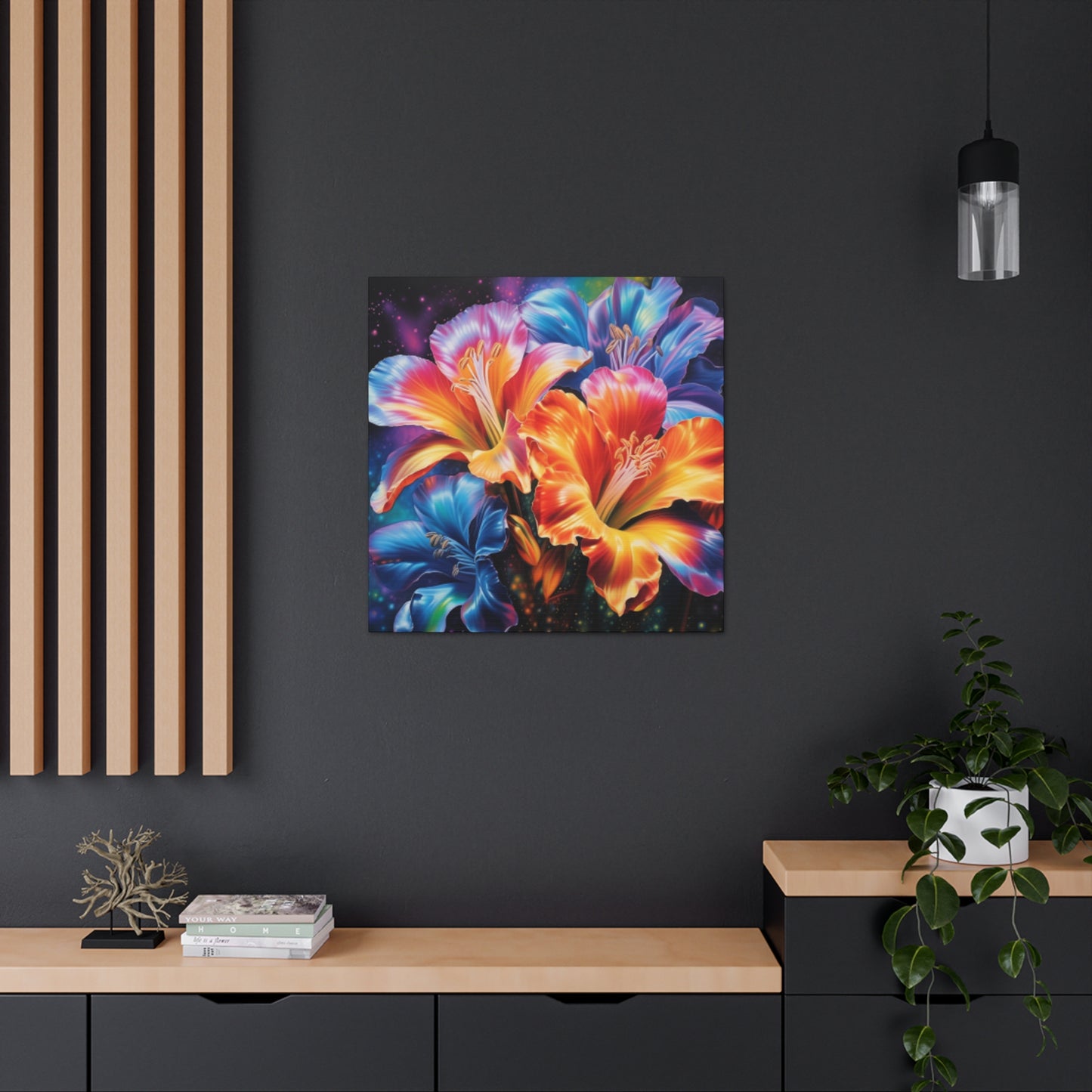 Super Psychedelic, Glowing Hibiscus  - Large Wall Art