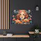 Astrology, Lofi,  Pisces, Fish And Girl - Large Wall Art