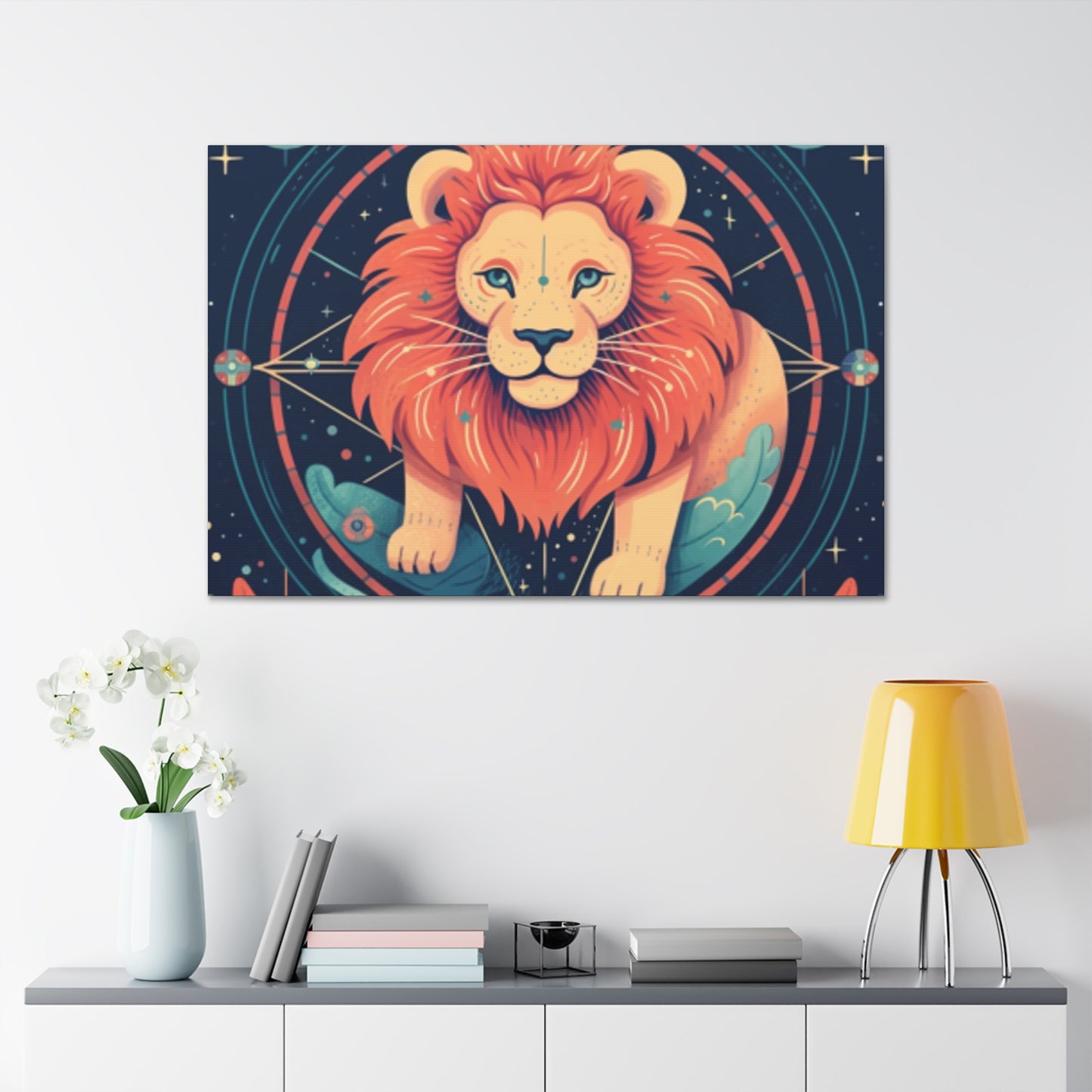 Lofi Leo On The Rise - Large Wall Art