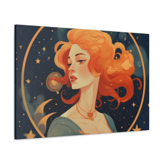 Lofi Style Virgo Girl, Unimpressed - Large Wall Art