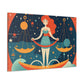 Cute Lofi Style Libra In The Stars - Large Wall Art