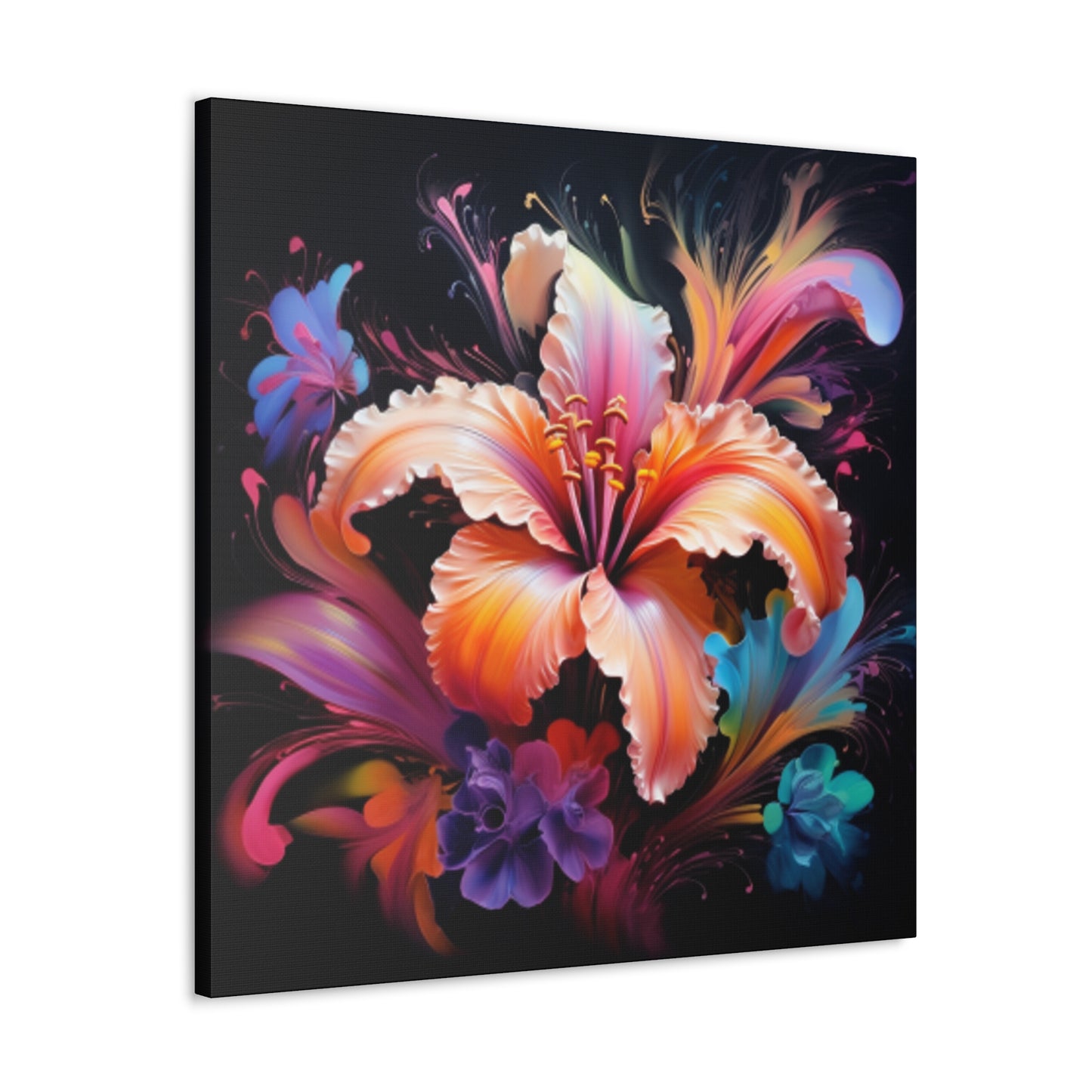 Pretty Yellow And Pink, Glowing Hibiscus - Large Wall Art