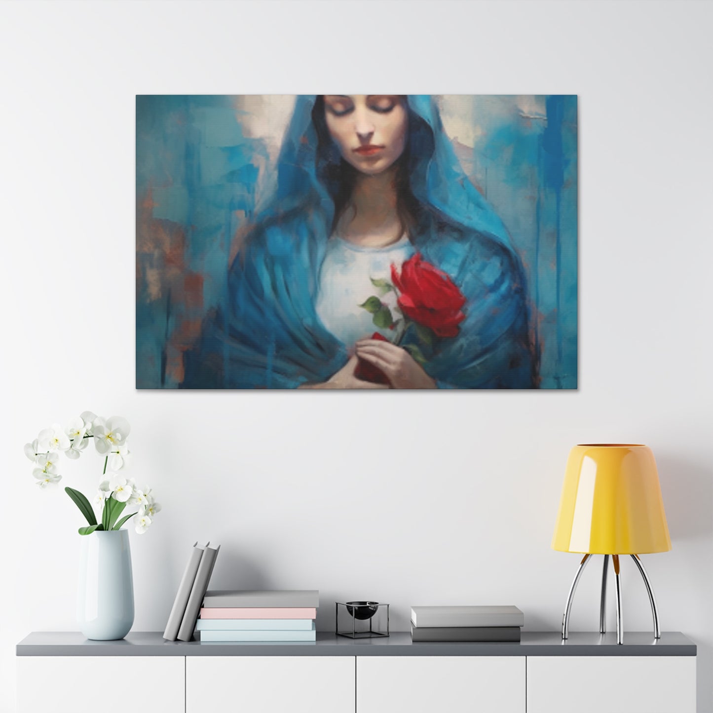 Mother Mary Praying For Sinners - Large Wall Art