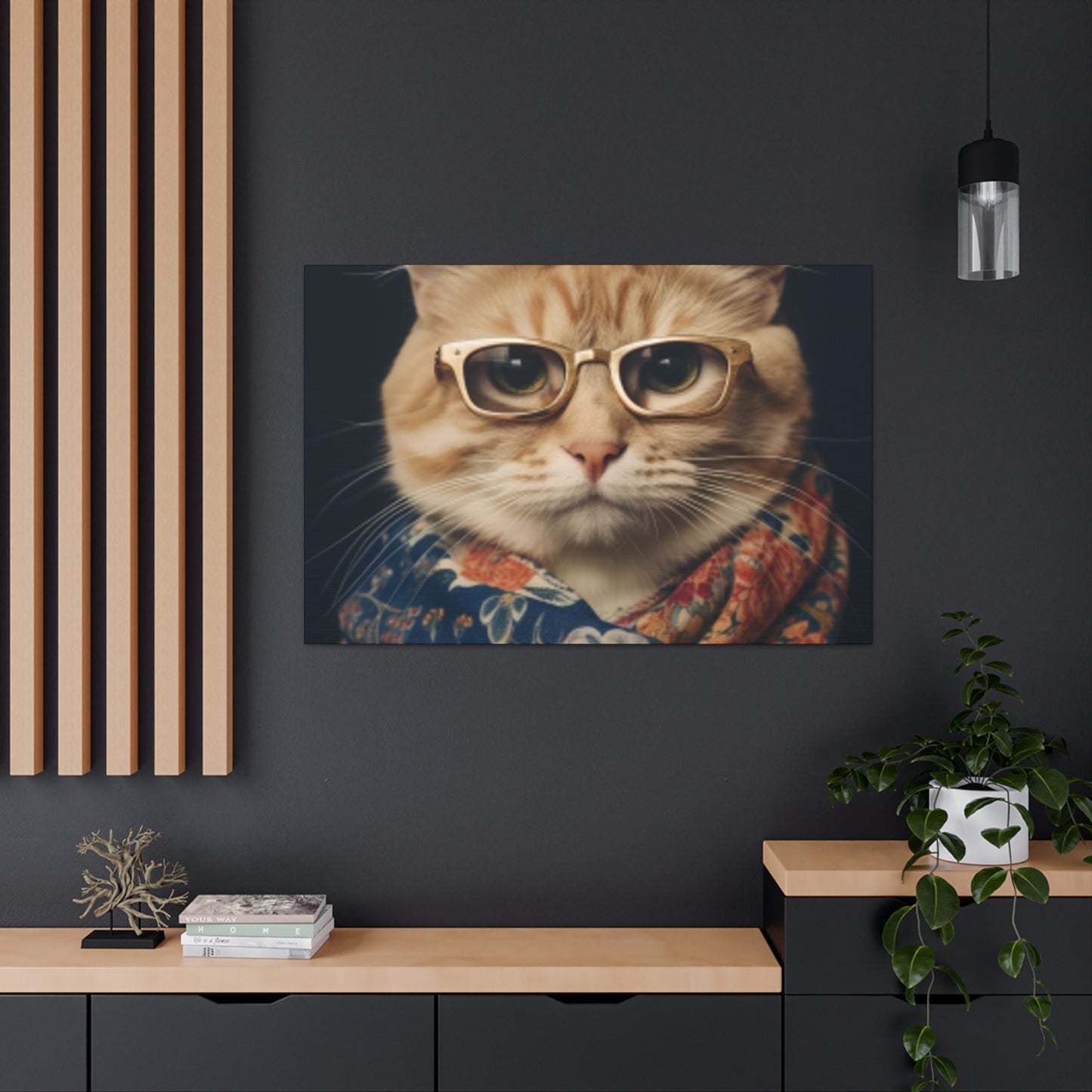 Orange Tabby Looking Fancy- Large Wall Art