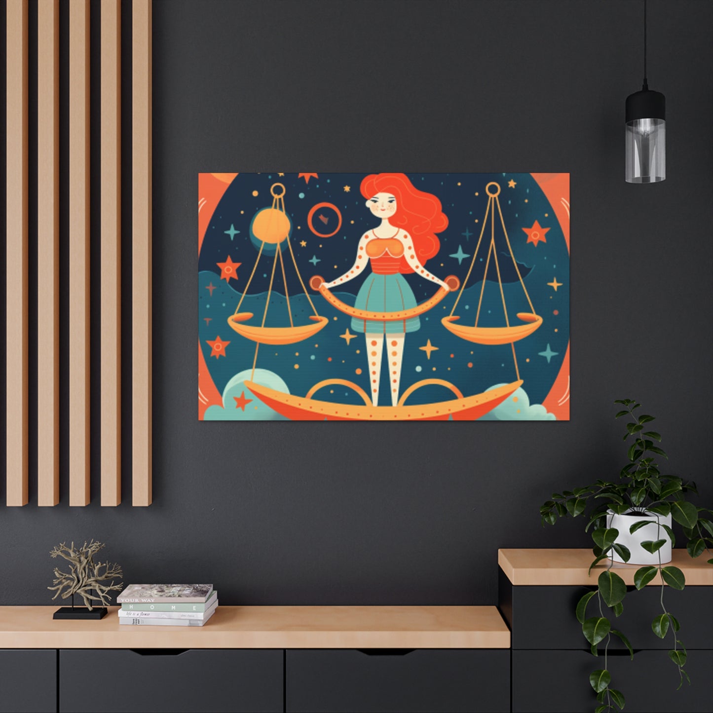 Lofi Libra On A Mission In The Stars- Large Wall Art