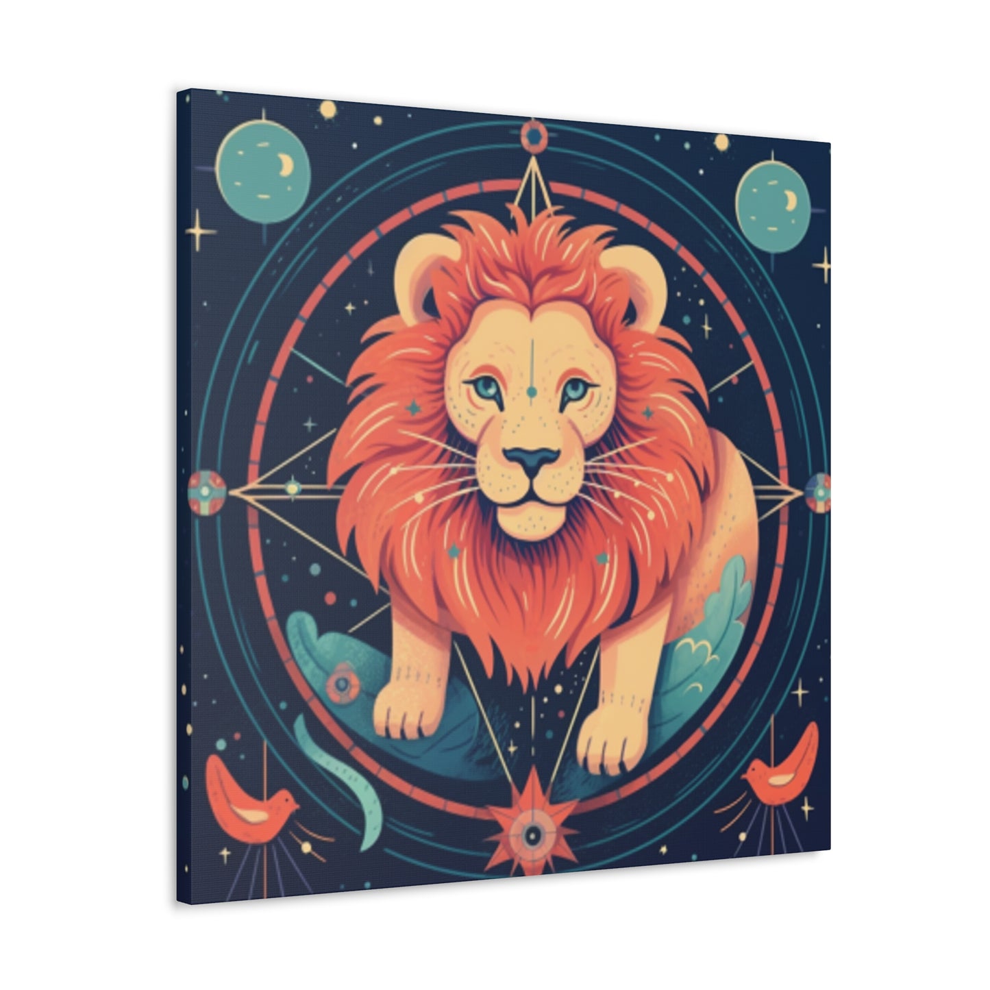 Lofi Leo On The Rise - Large Wall Art