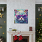 Puuuur-ple Glasses On A Fluffy Kitty - Large Wall Art