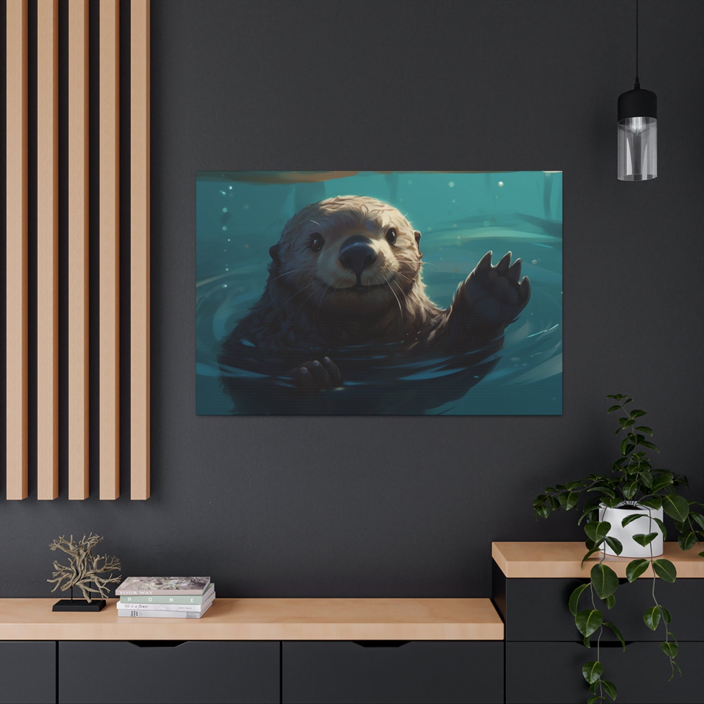 Sea Otter With A Smile- Large Wall Art