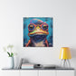 Sleepy Frog In Glasses - Large Wall Art